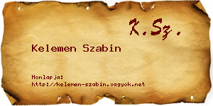 Kelemen Szabin névjegykártya